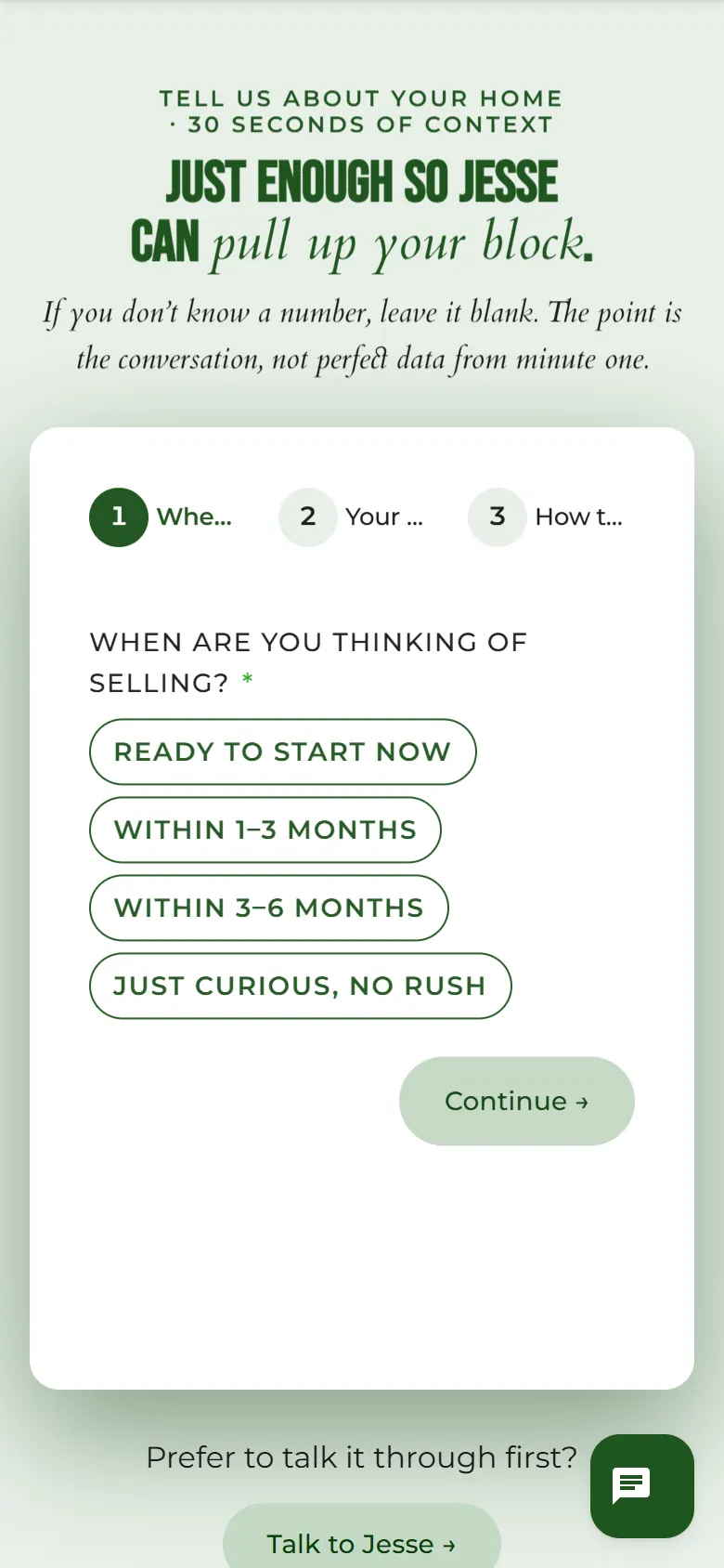 Park Place Realty: Home-valuation request (Phone)